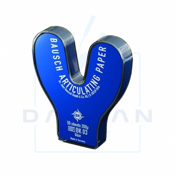 Bausch Blue Horseshoe-Shaped Articulating Paper (200 Microns) کاغذ کاربن 200 میکرون نعلی آبی Bausch